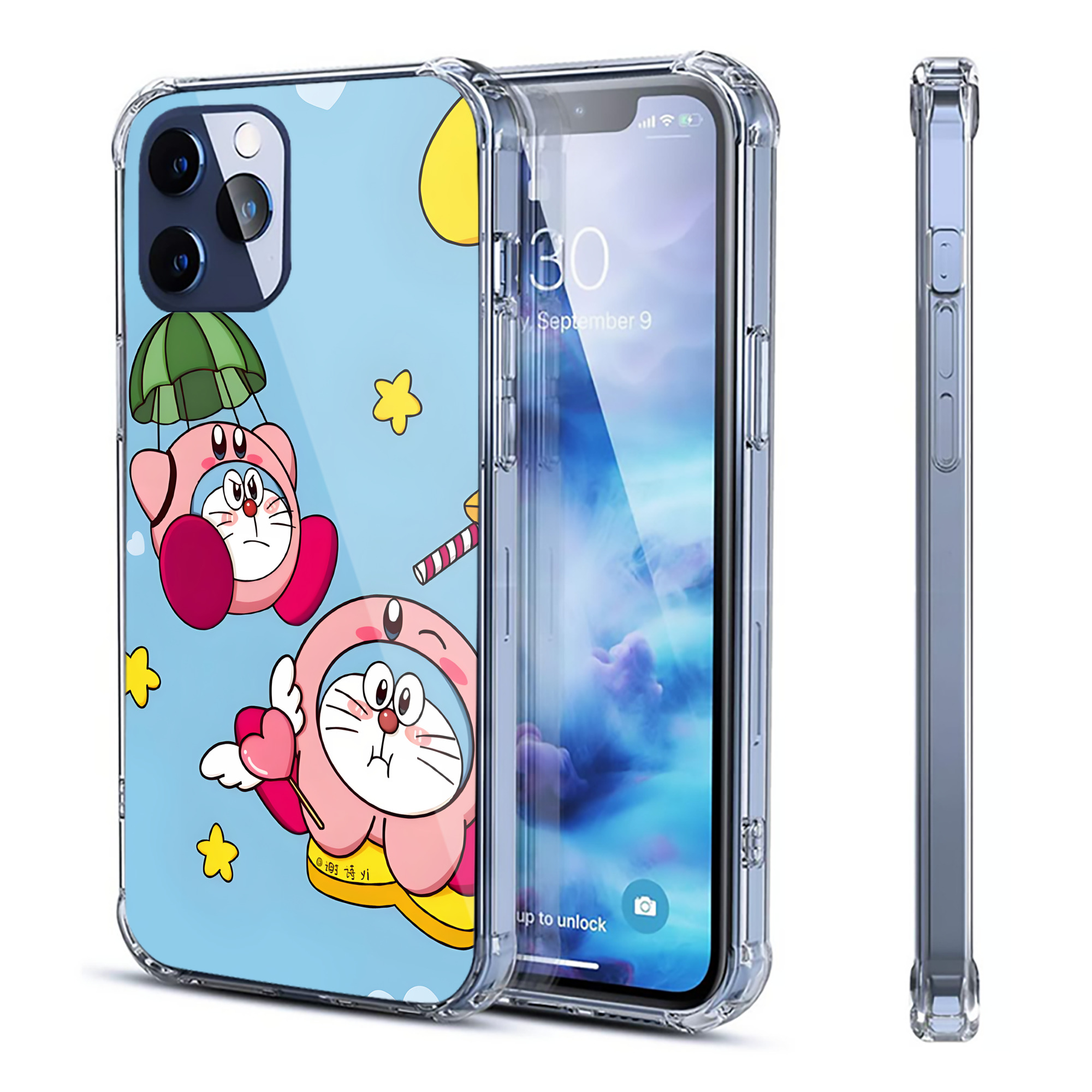 （画像用） ドラえもん Doraemon 【iPhone 12シリーズ対応】透明スマホケース（クリアソフトケース）